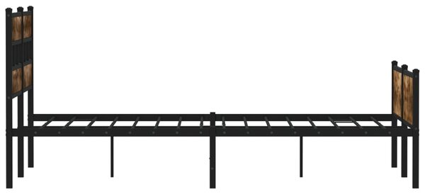 Okvir kreveta bez madraca boja hrasta 150 x 200 cm drveni - Smeđa / 150 x 200 cm