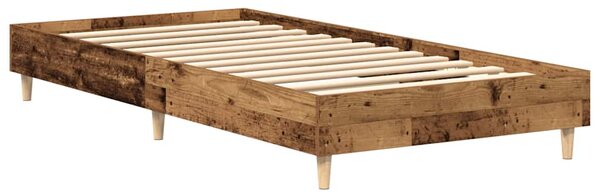 Okvir kreveta bez madraca staro drvo 75x190cm konstruirano drvo - Smeđa / 75 x 190 cm