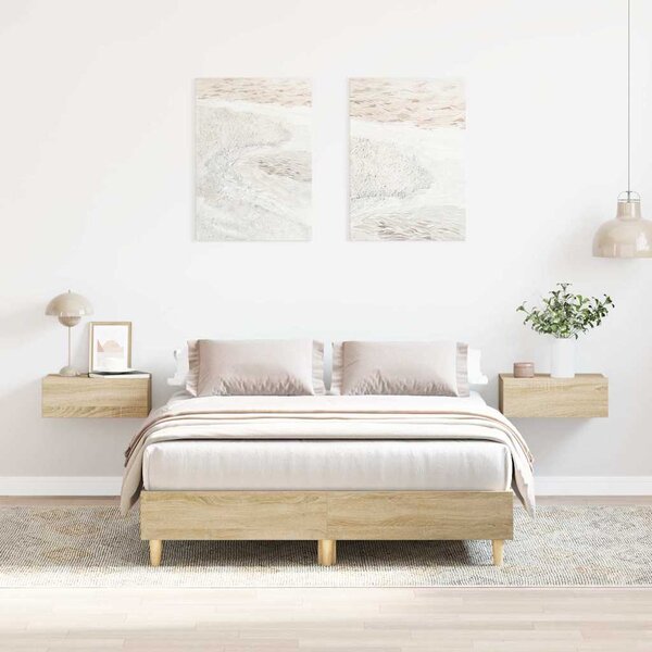 Okvir kreveta bez madraca sonoma hrast 120x200 cm - Smeđa / 120 x 200 cm