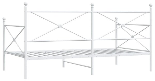 Dnevni krevet bez madraca bijeli 107x203 cm čelik - Bijela / 107 x 203 cm