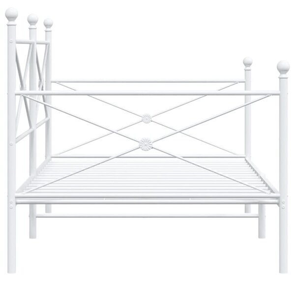 Dnevni krevet bez madraca bijeli 107x203 cm čelik - Bijela / 107 x 203 cm