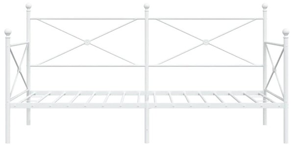 Dnevni krevet bez madraca bijeli 107x203 cm čelik - Bijela / 107 x 203 cm