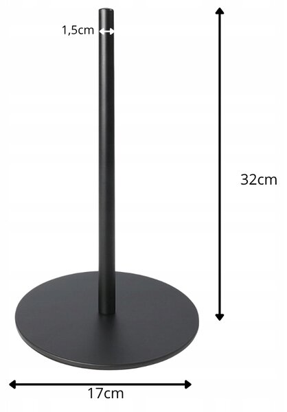 Stolni metalni stalak za papirnate ručnike 32 cm crni
