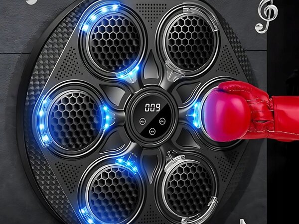 Led boksački štit mma trener glazba usb bluetooth 43cm lcd rukavice