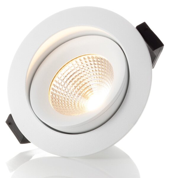 The Light Group SLC One 360° LED ugradna svjetiljka bijela 3000K, prigušiva, Bijela, Dnevni boravak/blagovaonica, Metal, Okrugla ugradna svjetla