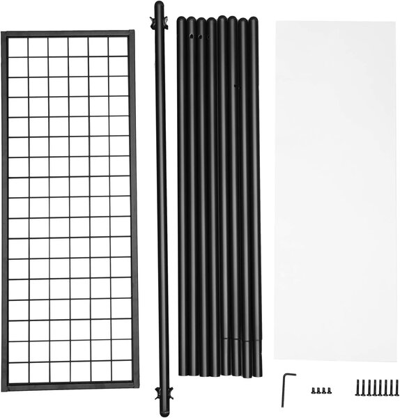 Višenamjenska garderobna polica STEEW 92,5x153 cm crna