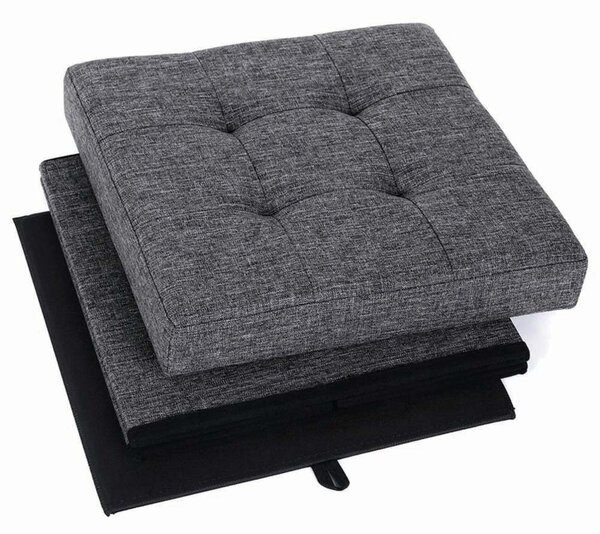 Tabure s prostorom za pohranu LAFINA 38x38 cm, siva