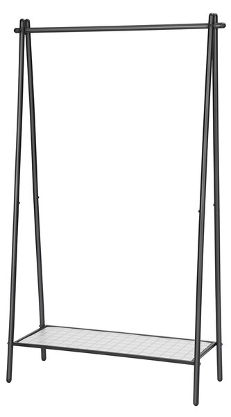 Višenamjenska garderobna polica STEEW 92,5x153 cm crna