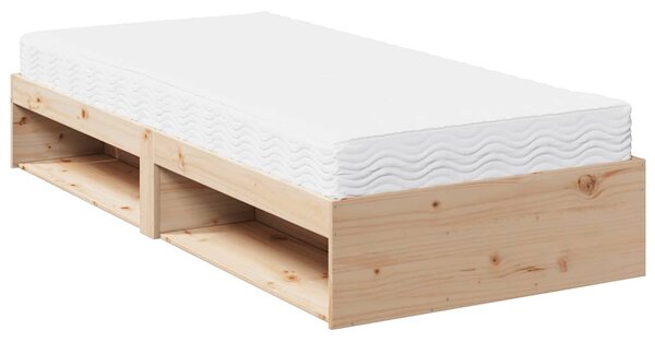 Dnevni krevet s madracima 80 x 200 cm od masivne borovine - Smeđa / 80 x 200 cm