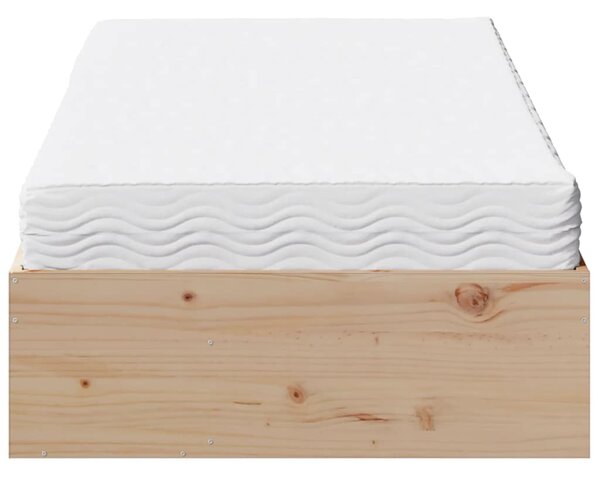 Dnevni krevet s madracima 80 x 200 cm od masivne borovine - Smeđa / 80 x 200 cm