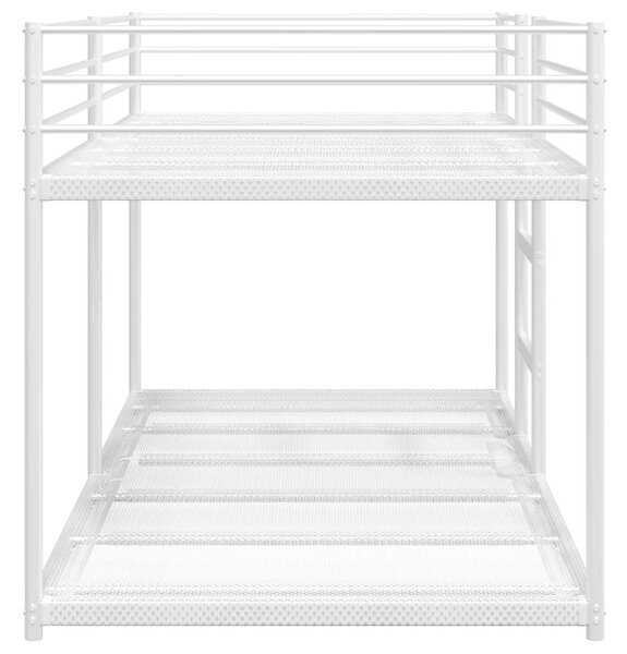 Krevet na kat bez madraca bijeli 90x200 cm čelik - Bijela / 90 x 200 cm