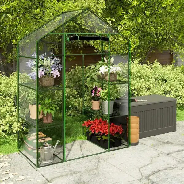 Garden staklenik s policama 140x71x195cm