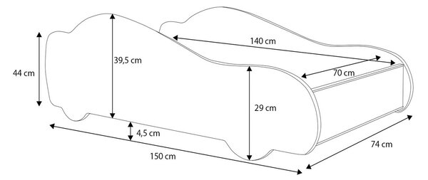 Zondo.hr Dječji krevet 140x70 cm. Akcija -14%. 1052348