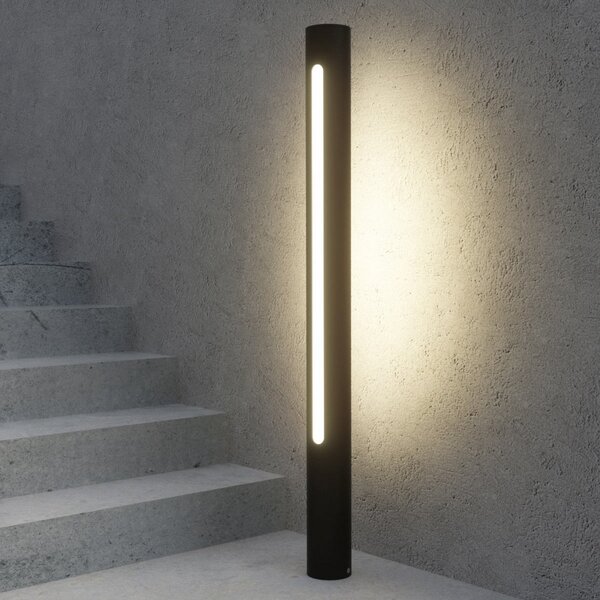 Lucande LED putna svjetiljka Tomas, 75 cm, tamno siva, IP54, Sivo, Aluminij