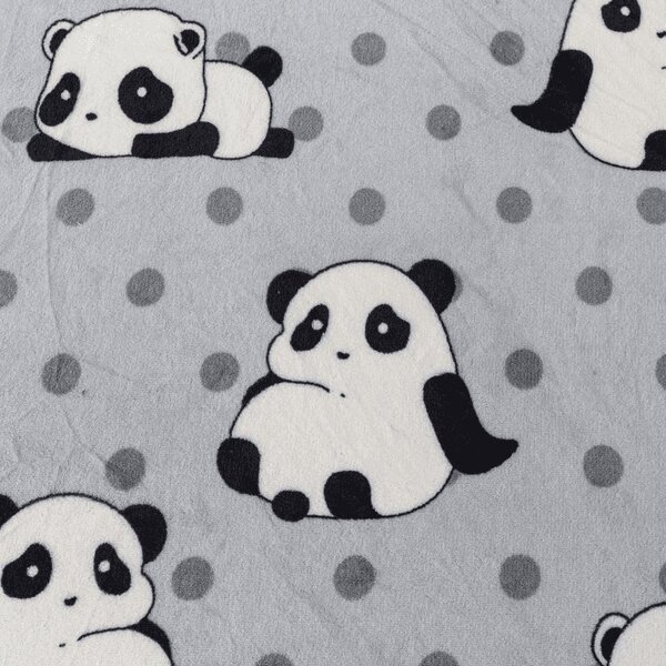 Plahta mikropliš PANDA 180x200 cm siva