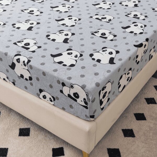 Plahta mikropliš PANDA 180x200 cm siva