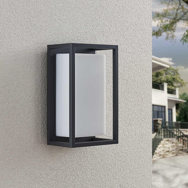 Lucande LED vanjska zidna svjetiljka Ilirian, antracit, aluminij, 15 cm, Crno, Aluminij