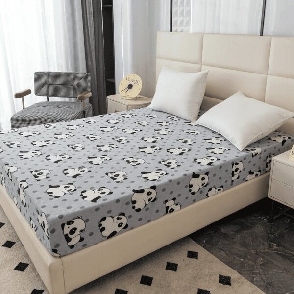 Plahta mikropliš PANDA 180x200 cm siva