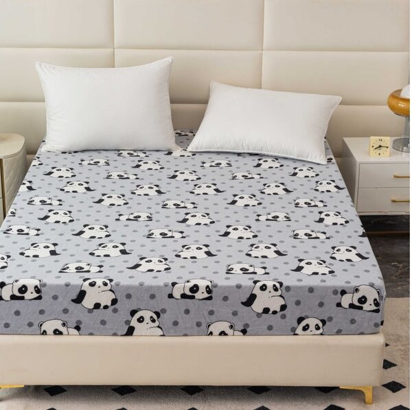 Plahta mikropliš PANDA 180x200 cm siva