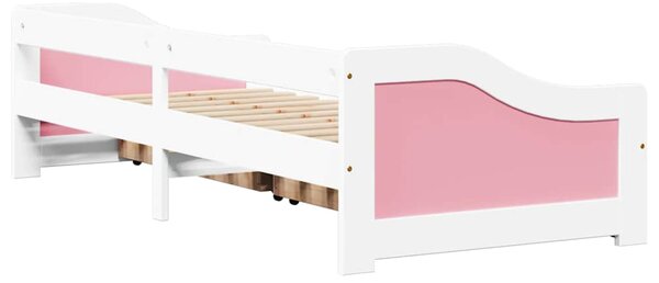 Dnevni krevet s 2 ladice bez madraca IRUN bijelo&roza 90x200 cm - Ružičasti / N/A
