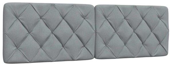 Krevet s madracem svjetlosiva 160x200 cm tkanina - Siva / 160 x 200 cm