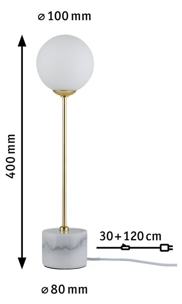 Stolne Lampa Paulmann, Moa, Bijela, Dnevna soba, Kamen, Moderan