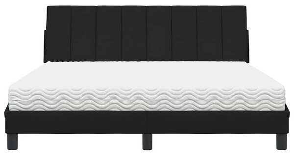 Krevet s madracem Hanko crni 160x200 cm od tkanine - Crna / 160 x 200 cm