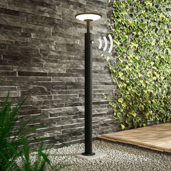 Lucande LED stazna svjetiljka Fenia, 100 cm, senzor, IP54, antracit, Crno, Aluminij