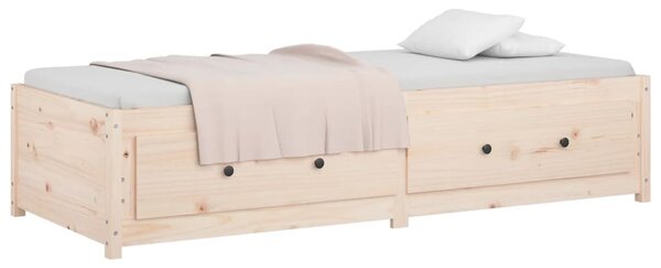 Dnevni ležaj 75x190 cm mali jednokrevetni masivna borovina - Smeđa / 75 x 190 cm