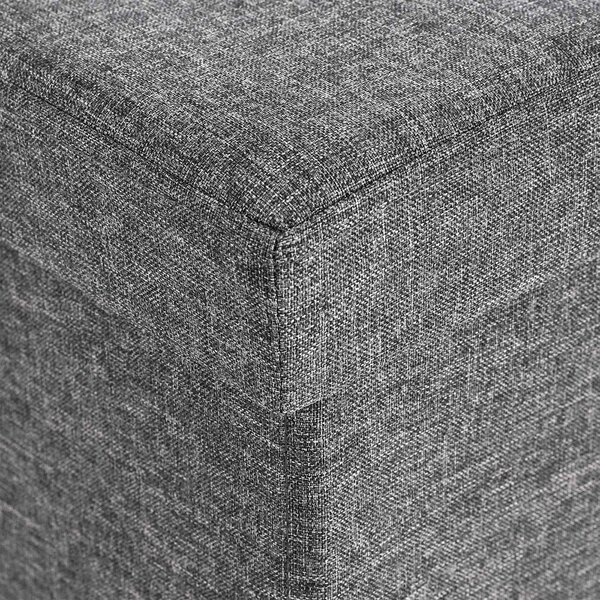 Tabure s poklopnim poklopcem OTTOMAN 110x38 cm, tamnosiva