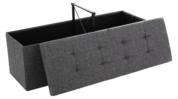 Tabure s poklopnim poklopcem OTTOMAN 110x38 cm, tamnosiva