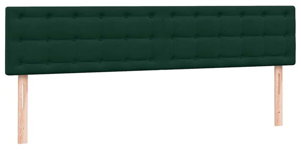 Box Spring krevet s madracem tamno zeleni 180x220 cm baršun - Zelena / 180 x 220 cm