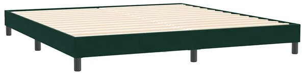 Krevet s oprugama i madracem tamnozeleni 180x220 cm baršunasti - Zelena / 180 x 220 cm