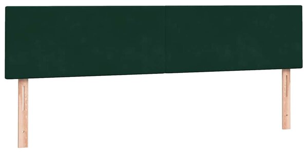 Krevet s oprugama i madracem tamnozeleni 180x220 cm baršunasti - Zelena / 180 x 220 cm