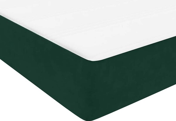Box Spring krevet s madracem tamnozeleni 80x220 cm baršun - Zelena / 80 x 220 cm