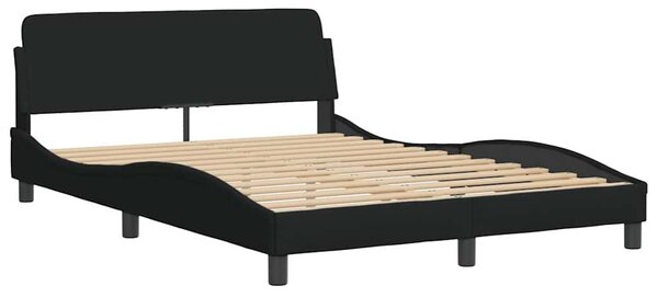 Okvir kreveta s LED-om bez madraca crni 120 x 200 cm od tkanine - Crna / 120 x 200 cm