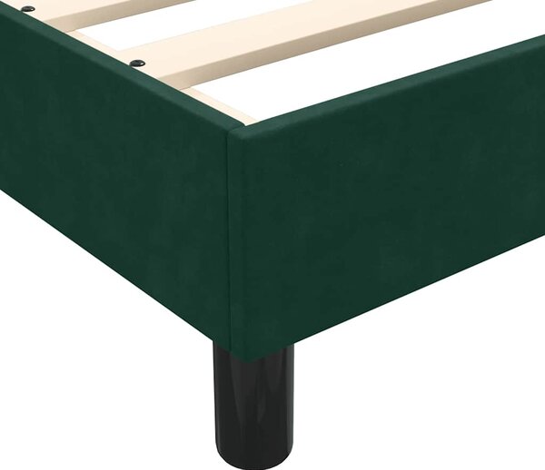 Krevet s oprugama i madracem tamnozeleni 180x220 cm baršunasti - Zelena / 180 x 220 cm