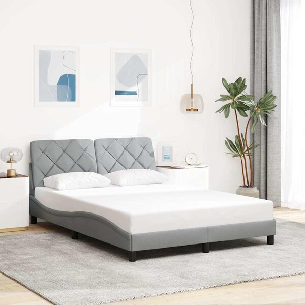 Okvir kreveta s LED-om bez madraca 120 x 200 cm od tkanine - Siva / 120 x 200 cm