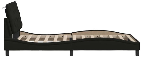 Okvir kreveta s LED-om bez madraca crni 100x200 cm od tkanine - Crna / 100 x 200 cm