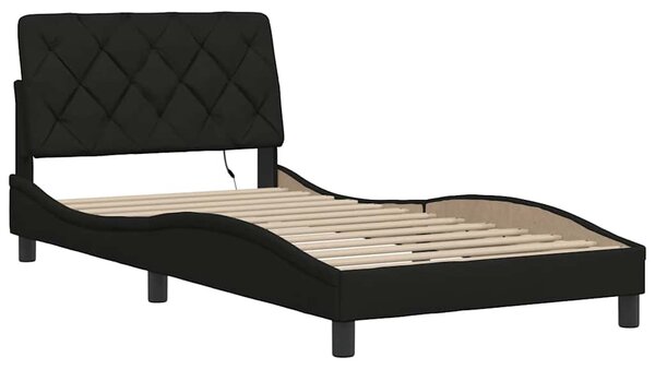 Okvir kreveta s LED-om bez madraca crni 100x200 cm od tkanine - Crna / 100 x 200 cm