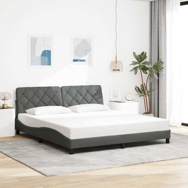 Okvir kreveta s LED-om bez madraca 180x200 cm od tkanine - Siva / 180 x 200 cm