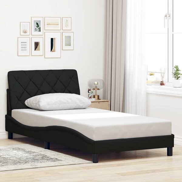 Okvir kreveta s LED-om bez madraca crni 100x200 cm od tkanine - Crna / 100 x 200 cm