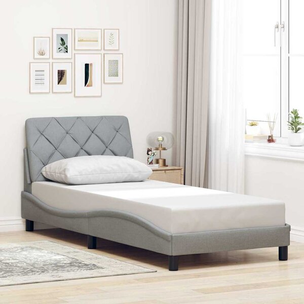 Okvir kreveta s LED-om bez madraca 100x200 cm od tkanine - Siva / 100 x 200 cm