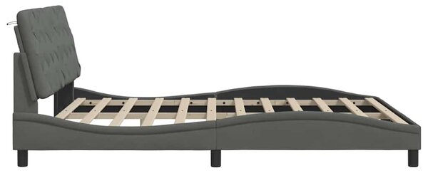 Okvir kreveta s LED-om bez madraca 180x200 cm od tkanine - Siva / 180 x 200 cm