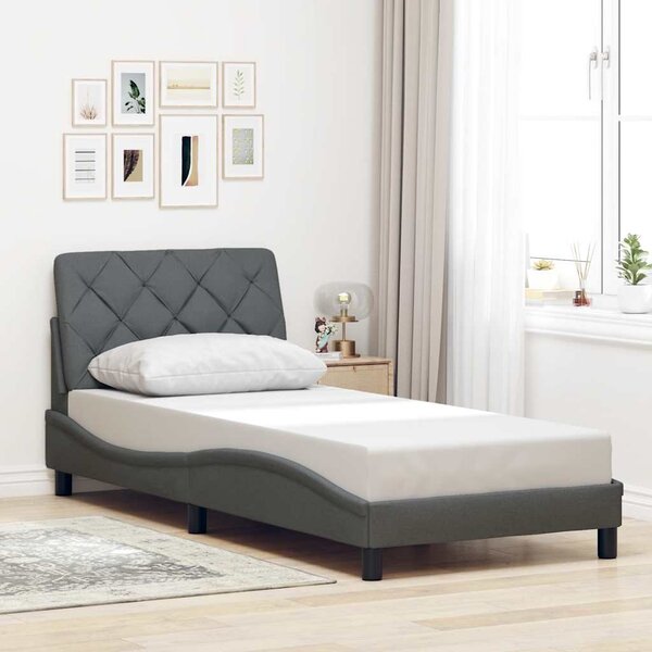 Okvir kreveta s LED-om bez madraca 90x200 cm od tkanine - Siva / 90 x 200 cm
