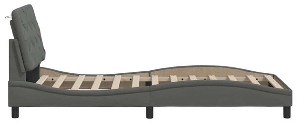 Okvir kreveta s LED-om bez madraca 90x200 cm od tkanine - Siva / 90 x 200 cm