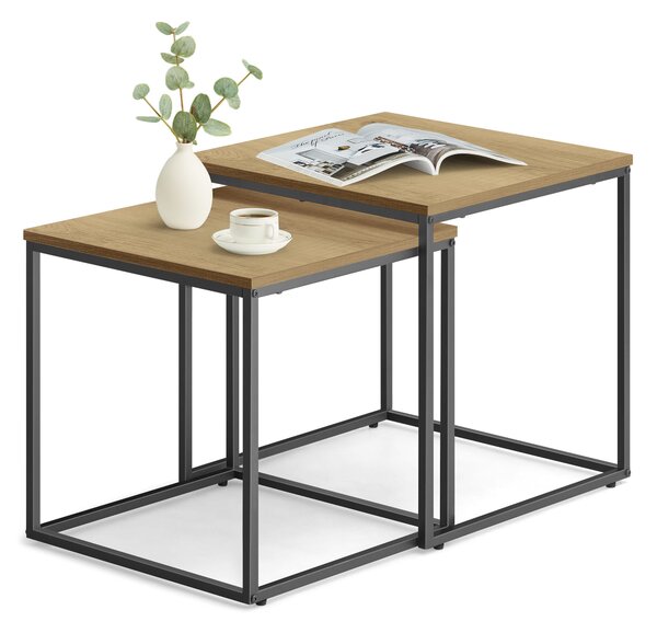 Set od 2 kom konferencijskih stolića QUADRO, dekor hrast