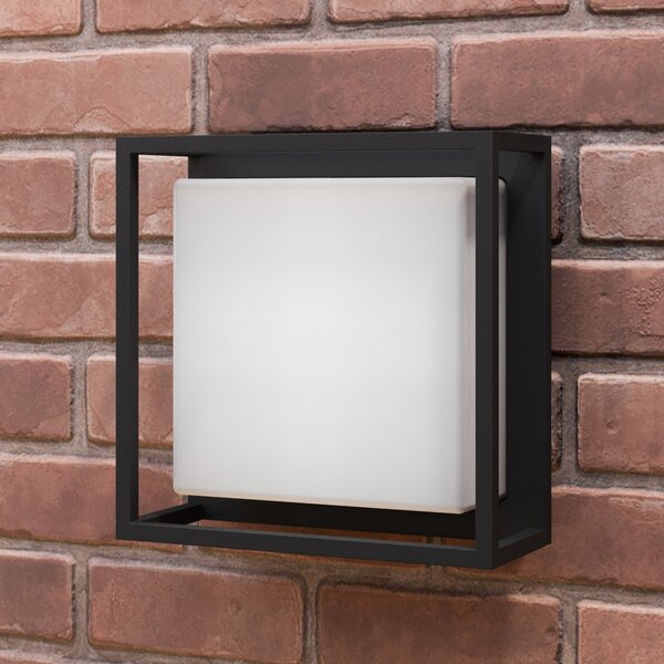 Lucande LED vanjska zidna svjetiljka Ilirian, antracit, aluminij, 25 cm, Crno, Aluminij