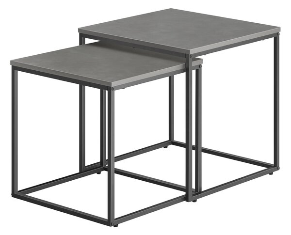 Set od 2 kom konferencijskih stolića QUADRO, sivi