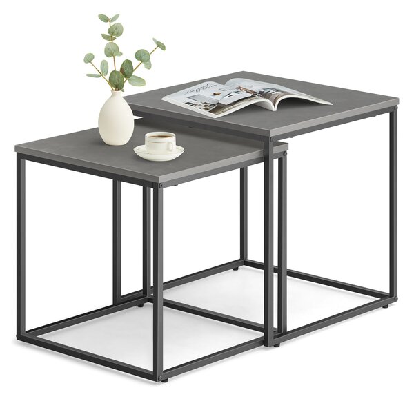 Set od 2 kom konferencijskih stolića QUADRO, sivi